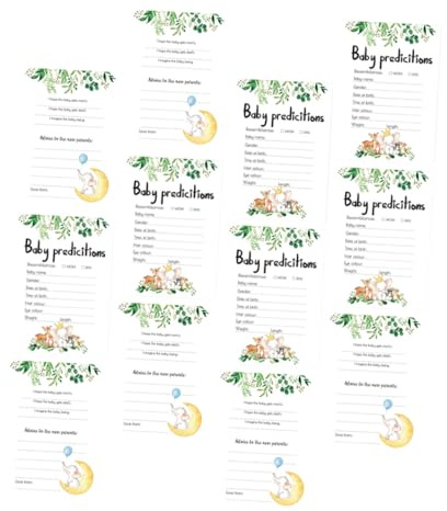Hemobllo Tarjetas para Revelación de Género del Ñiño, Juego de Predicción para Shower, 20 Piezas, Accesorios para Fiesta de Nacimiento, Tarjetas de Predicción para Bebés