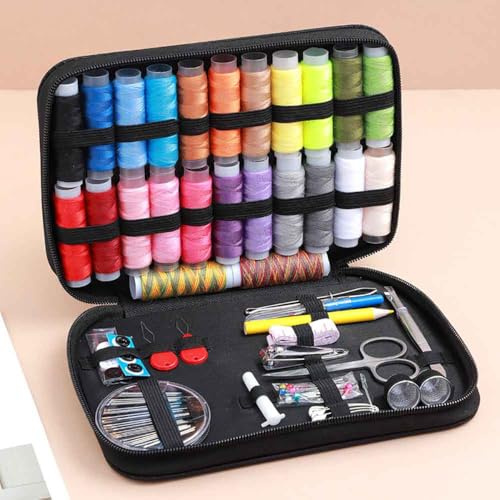 PIVWZLQX Sewing Kit Gifts for Mom Grandma Women Men Teen Girls Boys Beginner Traveler, Portable Sewing Supplies Accessories Contains Thread, Needles, Scissors, (Style 12,One Size)