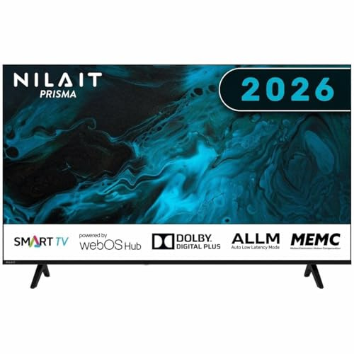 Nilait Prisma 50 Smart TV 4K UHD LED, WebOS, HDR, WiFi, Dolby Audio, Televisor 50 Pulgadas Ultra HD, Compatible Apps Streaming