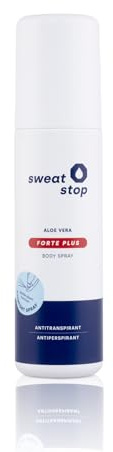 SweatStop Aloe Vera FORTE PLUS Antitranspirant Rücken & Körper Comfort Spray 100ml gegen SEHR starkes Schwitzen & Schweiß - Antiperspirant für Sie & Ihn