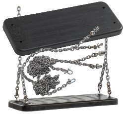 Schaukelsitz aus Gummi mit 2.50m Kette Grau