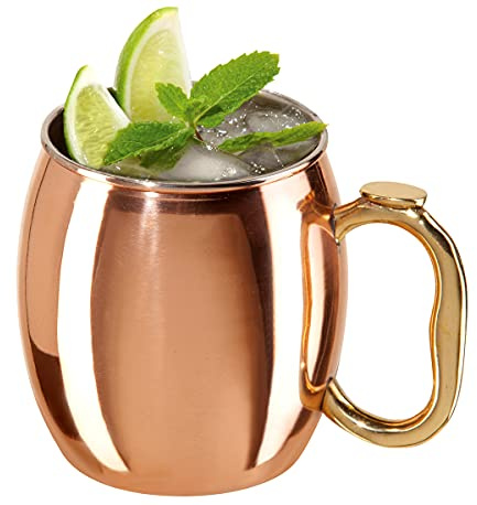 Oggi Moscow Mule Copper Plated Mug with EZ-Grip Handle, 20-Ounce