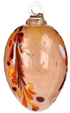 Marolin Handgefertigtes Osterei aus Glas, apricot
