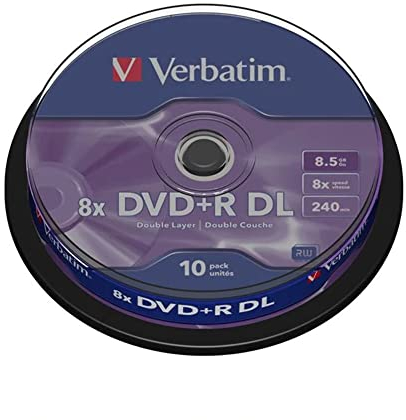 Lot de 10 DVD + R DL 8,5 Go 8 x Verbatim