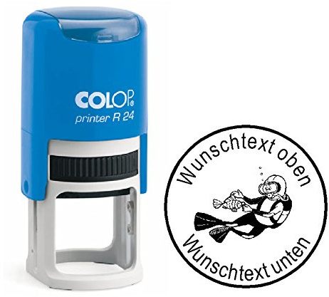 Stempel TAUCHER 06 - Taucherstempel mit Motiv, persönlichem Namen & Tauchspruch