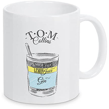 artboxONE Tasse Tom Collins Cocktail Wood von Anna Kozlenko - Kaffeetasse Essen & Trinken/Alkohol