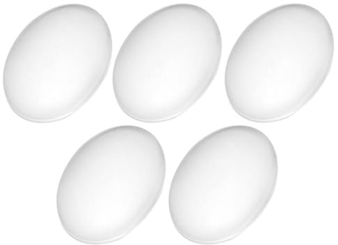 Healifty Cabochon-Cabochon-Glaskuppel, oval, 30 x 40 mm, transparent, transparent, für Anhänger, Basteln, Schmuckherstellung, 50 Stück