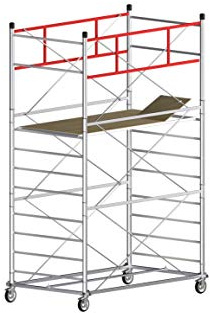 Trabattello altezza di lavoro 5,10 m in acciaio serie TITANIUM PRO made in italy I SCEDIL