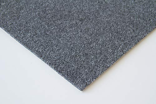Steffensmeier Schlingen Teppichboden Mailand Meterware | Auslegware für Kinderzimmer Wohnzimmer Schlafzimmer | Anthrazit, Größe: 400x400 cm