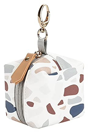 Luckxing Schnullerboxen Pod Schnullertasche, Leder Bag Box Schnuller-Pod Schnullertasche Halter Für Baby Kleine Reißverschluss-Aufbewahrungstasche