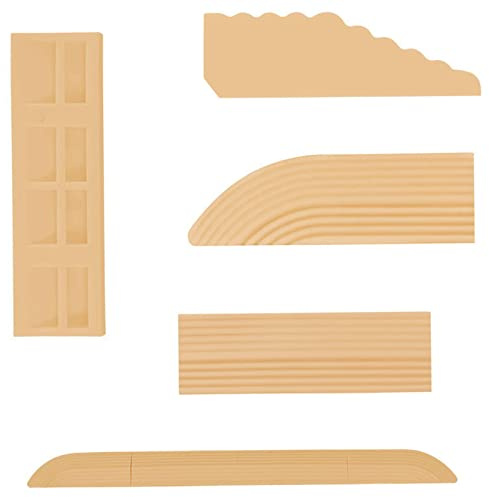 Baoblaze 4Pcs Türschwellenrampe Saugroboter Schwellenrampe, Staubsauger Roboter Rampe, Tür Boden Schwellenleiste, Door Threshold Ramp for Robot Vacuum, Stufenrampe für Roboter-Staubsauger, Beige Gelb