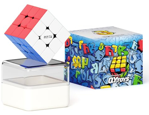 ROXENDA Magnetischer 3x3 Zauberwürfel, Stickerloser Speed Cube | Magnetisches System, hochwertiges ABS, leichtgängige Drehung, präzise Steuerung, Geschenk für Kinder und Erwachsene