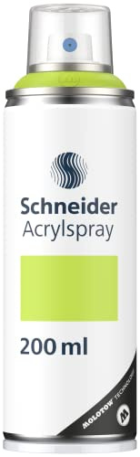 Schneider Paint-It 030 Supreme DIY Sprühfarbe, 200 ml, lime green pastel | hochdeckender Acryllack, UV-beständig, Acrylspray für fast alle Untergründe, für innen und außen, wasserfest, 1er Pack