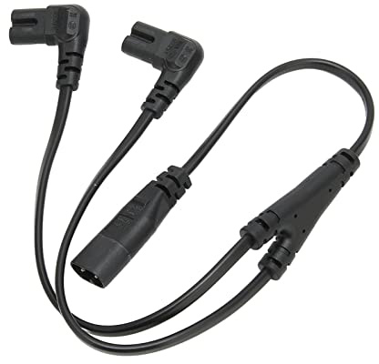 IEC 320 C8 auf Dual C7 Y Split Netzkabel, 1500 W IEC Abbildung 8 Stecker auf 2 Buchse 1 in 2 Out AC Power Splitter Kabel für LCD Schreibtischlampe