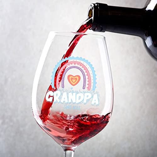 Rimego Copas de vino promocionadas a abuelo, juego de 2 copas de vino tinto personalizadas para parejas, aniversarios, bodas, regalos de vino personalizados para mujeres y hombres