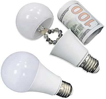 Sight Secret - Bombilla segura, compartimento oculto, bombilla oculta, para mantener los objetos de valor seguros a la vista, caja de almacenamiento realista