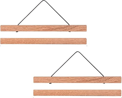 ZZORR B2 50CM Listones para póster magnéticos de Madera para Colgar pósters, para pósteres y Fotos, 2 paquetes