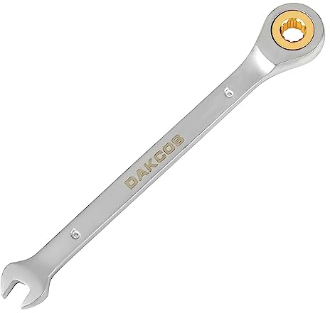 DAKCOS Llave combinada de trinquete Llave fija con carraca de 6mm, Cr-V