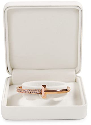 Oirlv Weiß PU Leder Armband Geschenkbox Schmuckarmband Armreifbox Kleine Uhrenbox
