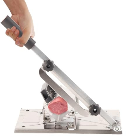 Manual Meat Slicer Frozen Meat Slicer Stainless Steel Meat Cutter Machine Jerky Slicer for Home Cooking Beef Mutton Roll Hot Pot