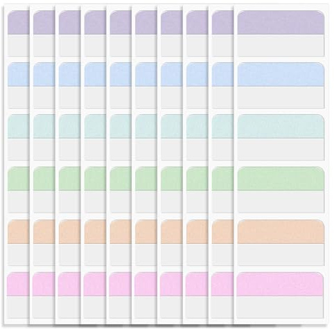 240 Stück Kleberegisterkarten Seitenmarker Selbstklebend Page Markers Tabs Haftnotizen zum Markieren Beschriften Klebezettel Tabs für Büro, Dokumente, Bücher, Tagebuch, Ordner, 1.8 inch