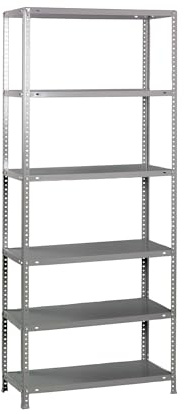 SimonRack Metallhylla 6 justerbara hyllor, 100 kg böjpunkt, 2 000 x 800 x 500 mm, med skruvar, förvaringshylla, galvaniserad - komfort