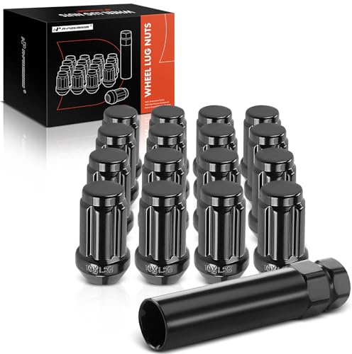 A-Premium 16-PC M10 x 1.25 Wheel Lug Nuts w/Socket Key Compatible with Arctic Cat, Can-Am, Honda, Kawasaki, Polaris, Suzuki, Textron, Yamaha ATV Models, Front & Rear