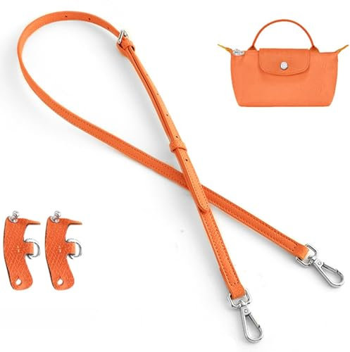 longchamp Schultergurt，Geldbörse Riemen Crossbody Verstellbarer Ersatz für Long Champ Le Pliage Original Mini Pouch Strap (Orange)