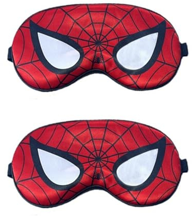 VIDSTW 2 Stück Hochwertige Maulbeerseide Schlafmaske Kinder, Augenmaske Schlafmaske Cartoon Design Sleeping Mask Weich und hautfreundlich, Einstellbar, für Verbessern sie die Schlafqualität