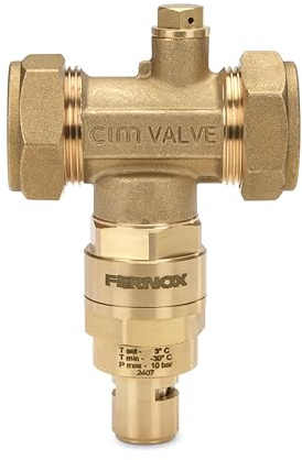 Fernox Heat Pump Antifreeze Valve Protect Hydronic Heat Pump System Anti Freeze Prevents Freezing External Pipes and Heat Pump (28mm (62664))