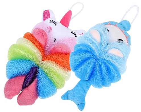 Didiseaon 6pcs Cartoon Bathing Ball Boys and Girls Shower Bath Loofah Boys and Girls Body Scrubber Bath Toys Portable Cleaning Sponges