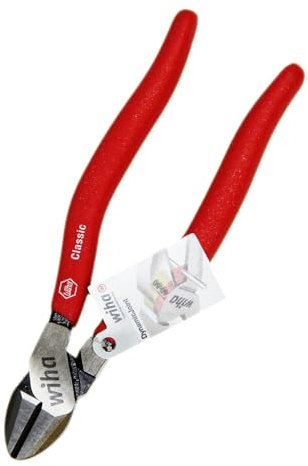 sopomarkt24 Kraft- Seitenschneider Zange Elektronik Drahtschneider Dynamic Joint Kabelbinder Präzisionszange feine & harte Drähte ergonomisch 180mm Rot für Haushalt Werkstatt