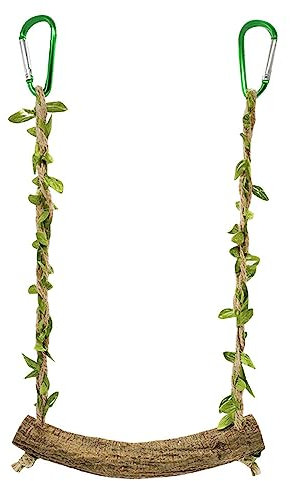 MDHQ Vogelständer für Papageien, Spielzeug, Holz, Hängebrücke, Vogelkäfig, Vogelbedarf, Trainingsständer, Stockhalter