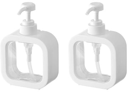 Confezione Da 2 Dispenser Di Sapone, Dispenser Di Gel Doccia, Dispenser Di Shampoo, Dispenser Di Sapone Bianco In Plastica, Dispenser Di Detersivo Per Piatti, Dispenser Di Sapone Per La Cucina