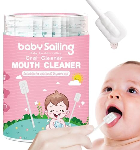 Baby Oral Cleaner - Zungenreiniger Skim Gaze - Tragbarer Oral Zunge Gaze Gum Cleaner, Flexible Zahnbürste Zungenreiniger für Babys Zunge, Mund und Zahnpflege