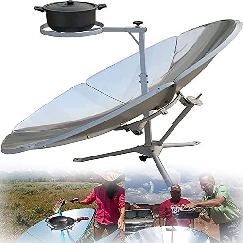 Cuiseur solaire à concentration parabolique portable Four solaire Four extérieur 165 cm de diamètre de four solaire parabolique 2000 W Four à concentration solaire