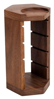 CAPFEI Panier à café de 51 mm, support de panier filtrant en bois de noyer, organisateur de rangement pour panier porte-filtre Delonghi/Casabrews de 51 mm