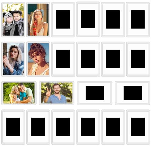 22Pcs Magnetic Photo Frames For Fridge, Blank Photo Frame Insert Fridge Magnets, Small Picture Frames For 7 X 4,5cm,Photos,Translucent Clear Acrylic Refrigerator Magnets For Small Photos