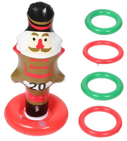 BESPORTBLE Ring Spiele Aufblasbarer Weihnachtsringwurf Weihnachten Ringwurfspiel Für Weihnachtsfeier Liefert Weihnachts-hüpfburgen Aufblasbare Spielsachen PVC