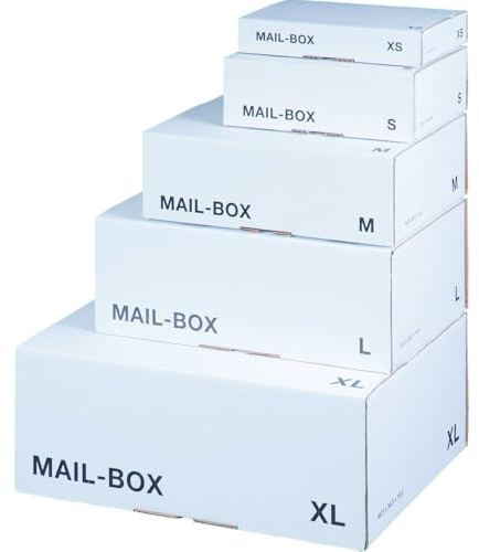 20 Stück Versandkartons DHL Paket S - 249x175x79mm in Weiß - Versandpaket Größe S von MA-Verpackungen