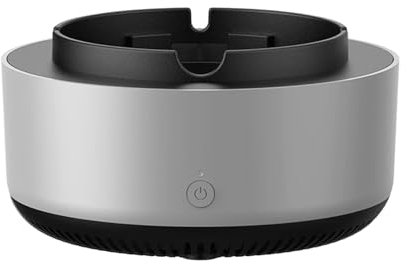 Cendrier anti-fumée 2 en 1 purificateur d'air à faible bruit filtrant les odeurs de fumée secondaire Gris