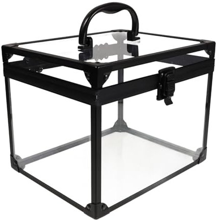 PACKOVE Lockable Makeup Train Case Large Jewelry Organizer Box for Travel and Home with Padlock and Keys, Crown Cosmetic Storage for Rings, Earrings, Necklaces