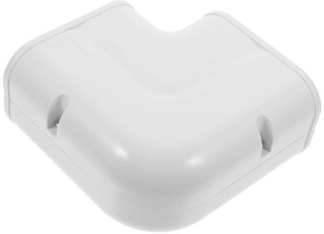 Copritubo Condizionatore PVC Bianco, Curva Piatta Decorativa a 90° | Accessorio per Canaline Esterne, Installazione Semplice, Mantiene Ordinate le Tubazioni, Finitura Curata e Pratica