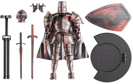 Figurine de tête de chevalier rotative – Décoration de salle à manger mobile, figurine médiévale articulée | Jouet de chevalier complet flexible, sculpture de corps rotatif articulé pour bureau