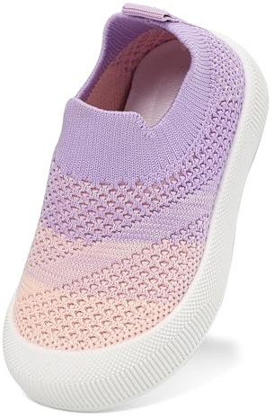 LACOFIA Zapatos Primeros Pasos Niños Niñas Calzado Bebé Zapatillas Transpirable Malla Bebé con Antideslizantes Suela Goma