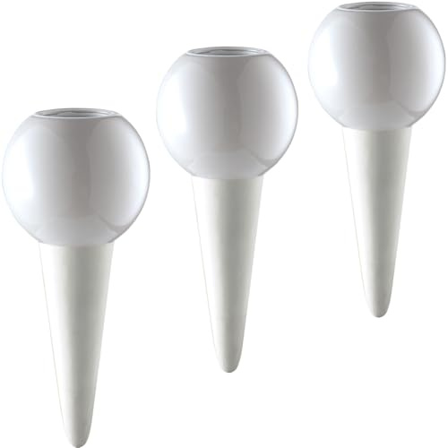 SUSTANIA 3er Set Keramik Wasserspender 110ml - Eleganter Pflanzenbewässerer, Wasserspeicher Made in EU, Höhe 14 cm