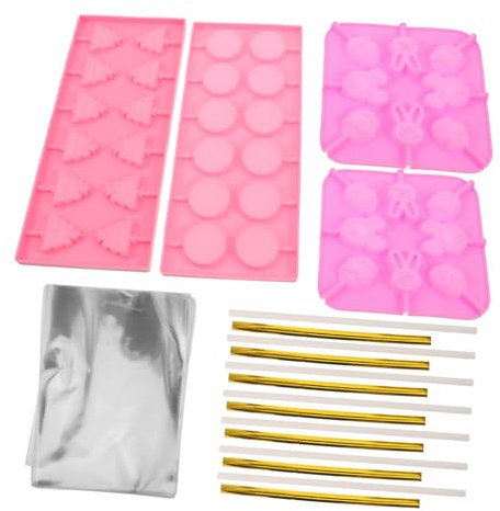CIYODO Stampi in Silicone Per Lecca-lecca Natalizi Stampi Per Cioccolato Da Te Forme Per Lecca-lecca Di Cioccolato Per Feste