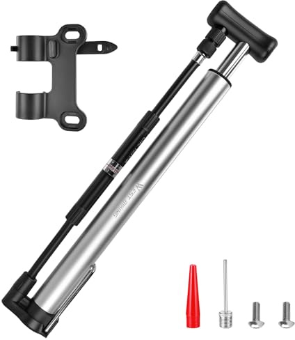 LINGHUANG Bomba Bicicleta, Inflador Bicicletas, Bomba de Neumáticos, Bomba de Suelo Portátil para Bicicleta, con Válvula Presta y Schrader, Alta presión 120PSI para Todas Bicicleta
