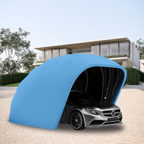Cochera móvil resistente, toldo retráctil plegable para coche, refugio semiautomático duradero para protección contra todo tipo de clima