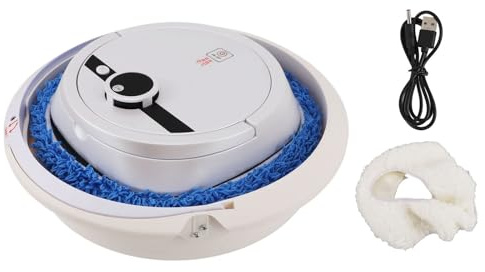 YIZISECCE Robot de trapeador automático, Limpieza Inteligente para diversas Condiciones del Suelo, navegación Inteligente, de trapeación eficiente, Color Blanco